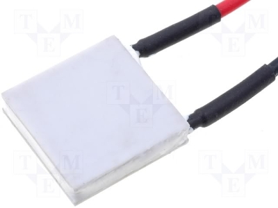 Модул peltie PM-15X15-9.5 Модул: Peltier; 2V; 8,5A; 15x15x3,7mm; 9,5W; Мат: Al2O3; 16AWG; 68°C